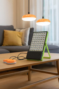 پکیج روشنایی و چراغ اضطراری دو لامپ DP | شارژ خورشیدی و برقی