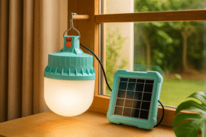 لامپ اضطراری شارژی خورشیدی ۸۲ | لامپ ۳۰ وات سه حالته مناسب داخل منازل