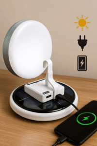 چراغ اضطراری خورشیدی و شارژی ۳۰۰ وات کمپی یوفو (UFO)