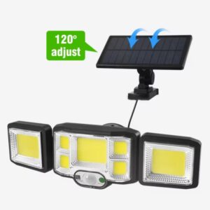 چراغ اضطراری خورشیدی سه طرفه پنل جدا مدل JD-2192B