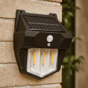 دیوارکوب خورشیدی ۹ رشته LED | چراغ دیواری خورشیدی ضدآب و پرنور