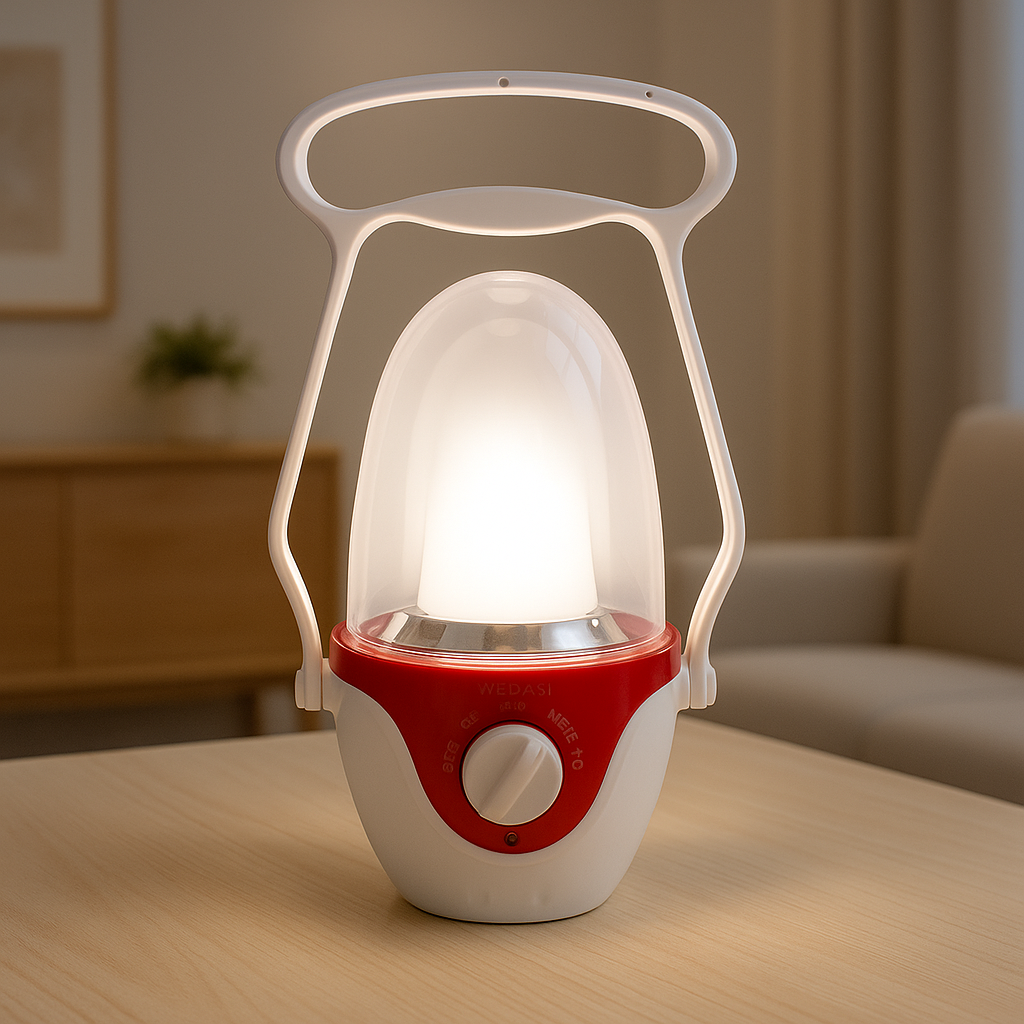 چراغ اضطراری فانوسی ویداسی مدل WD-833 | چراغ شارژی قابل حمل برای سفر و قطعی برق