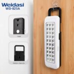 چراغ اضطراری ویداسی مدل WD-823A | لامپ شارژی رومیزی، آویزدار و قابل حمل برای زمان های بی برقی