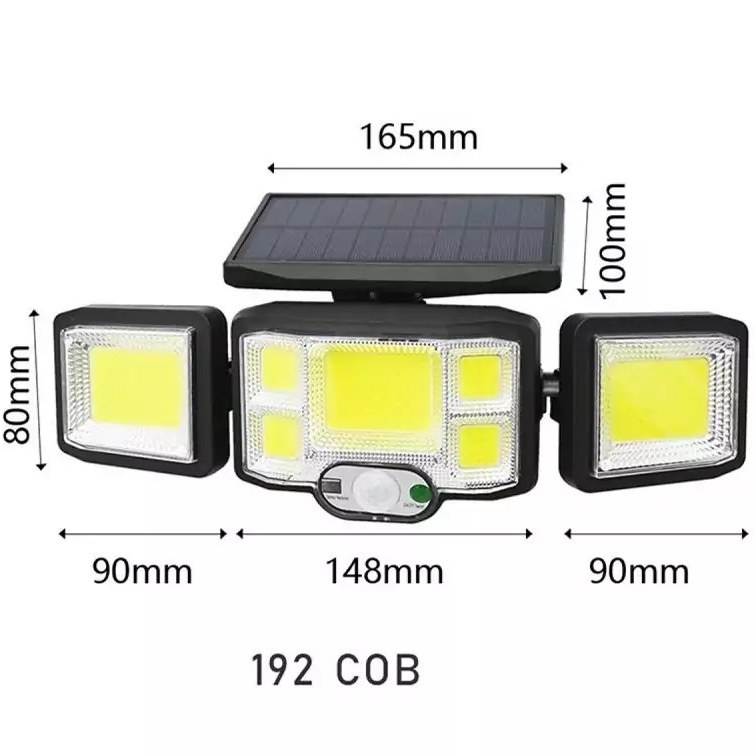 چراغ اضطراری خورشیدی سه طرفه پنل جدا مدل JD-2192B