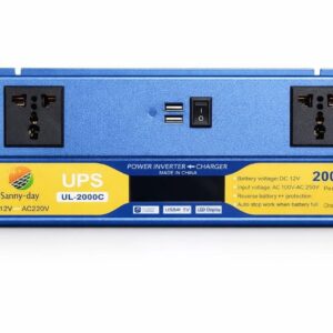 اینورتر ۲۰۰۰ وات شارژر دار سانی دی (Sanny-Day) | مبدل برق خودرو ۱۲ به ۲۲۰ ولت