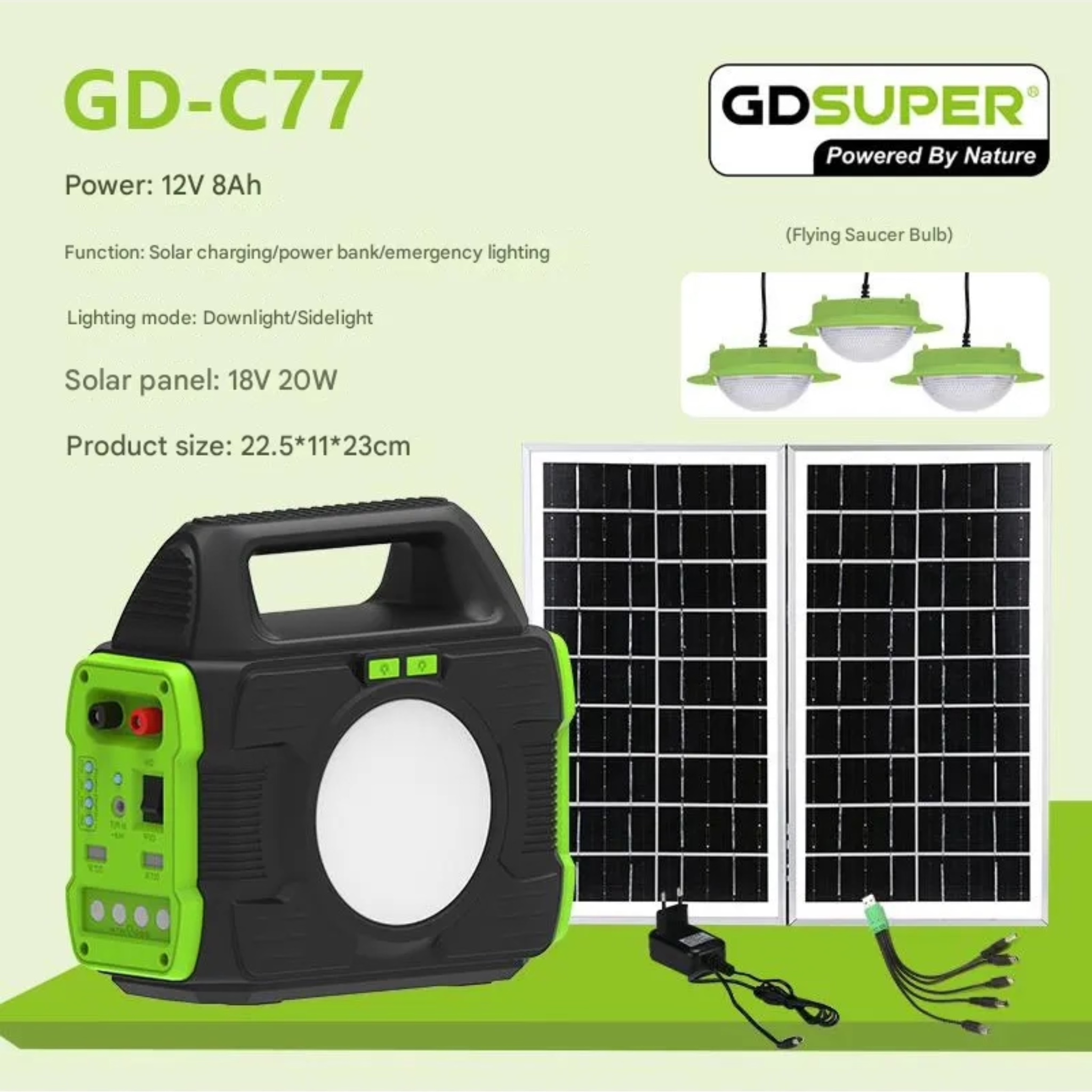 پکیج خورشیدی GD Plus مدل GD-C77