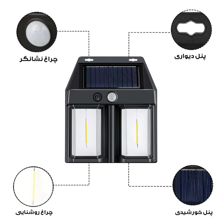 دیوارکوب خورشیدی مدل BK-618-2